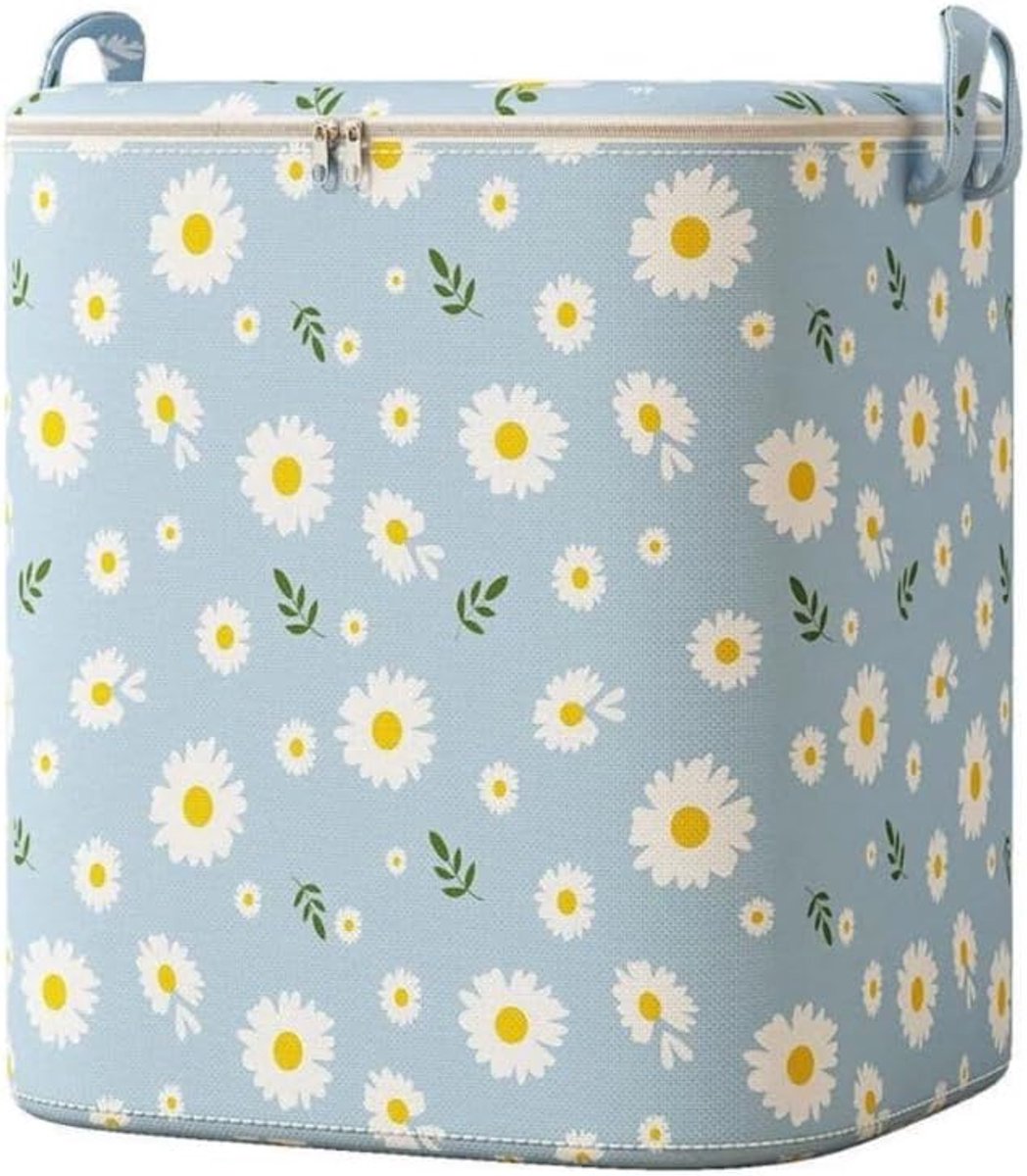 KZQ Grote kledingopbergzak 140 liter - Non-woven organizer met rits - Ruimtebesparend voor dekens beddengoed en kussens - Blauw