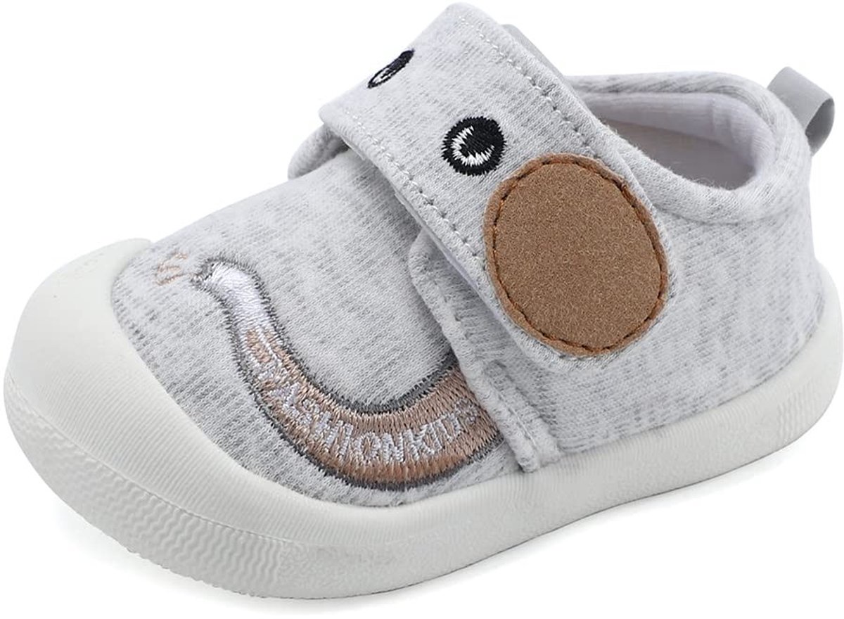 Eerste Loop Schoenen Baby - Antislip en Comfortabel - Grijs