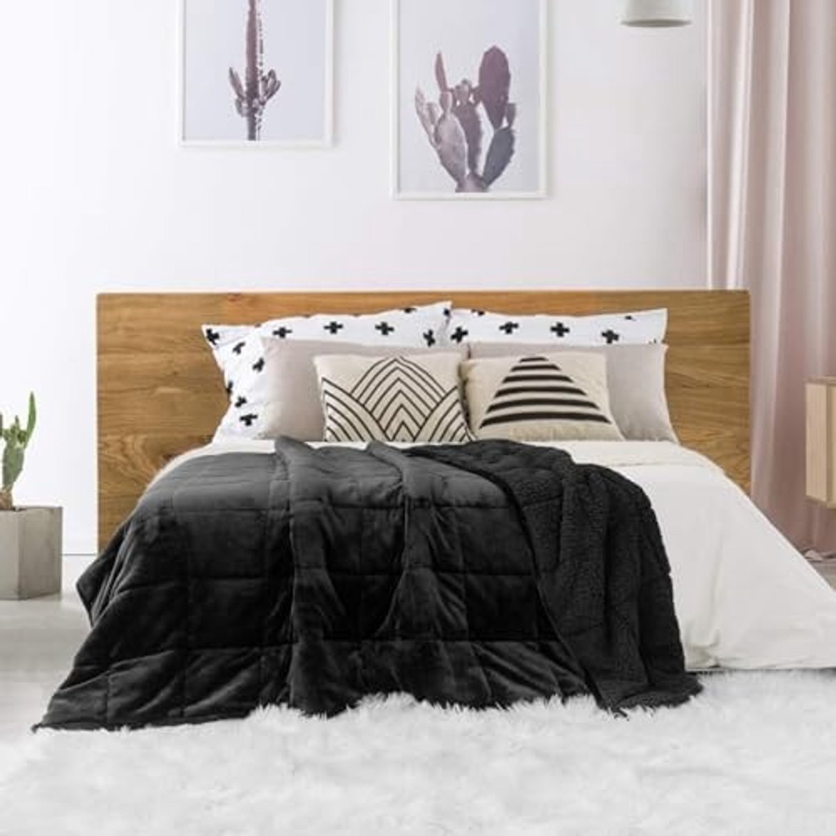 Zware Dekens 7 kg - 120x180 cm - Zwart