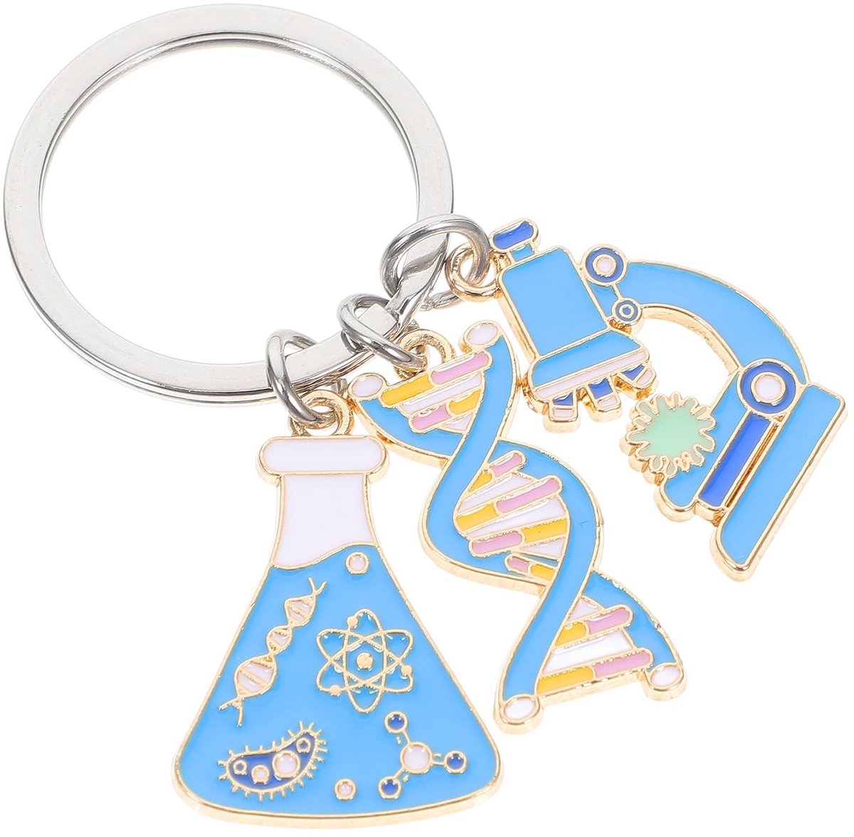 Sleutelhanger met Microscoop Ontwerp - Blauw