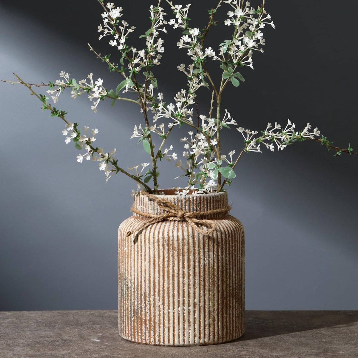 Keramische vaas voor bloemen - Bruin 18 cm