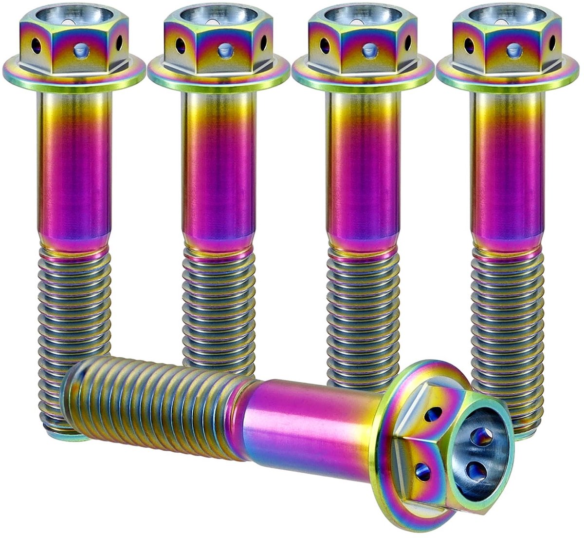 Flensbouten M6x25mm - Titanium GR5 - Pack van 5