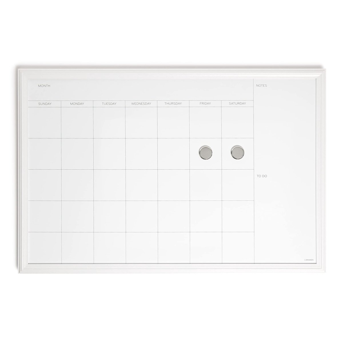 Droog uitwisbare kalender met witte lijst - 20x30 inch, 3-pack