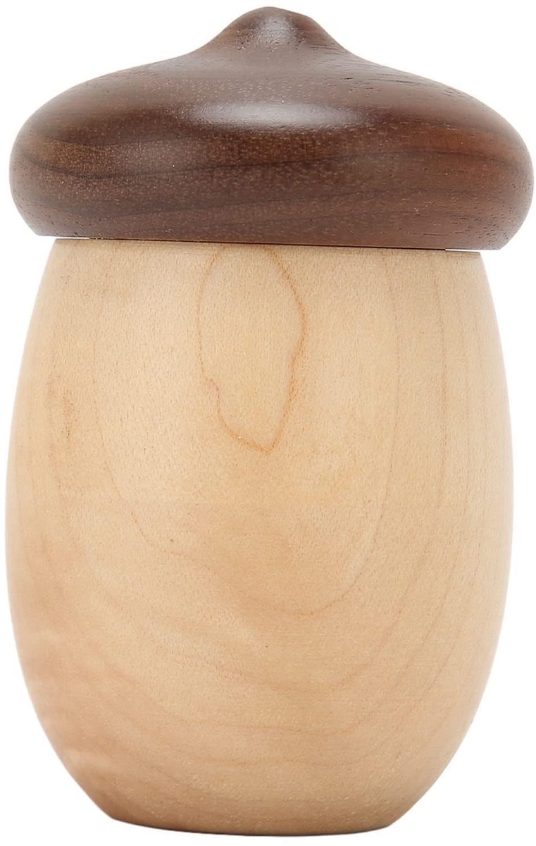 Houten Dispenser voor Tandenstokers - Acorn Vorm - Bruin