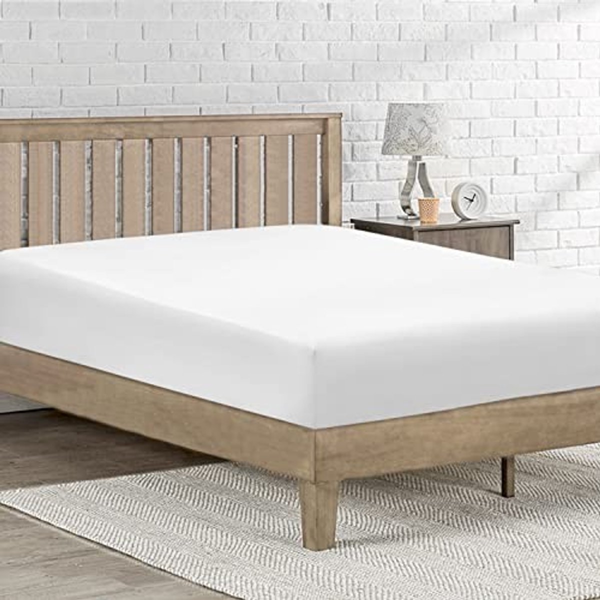 Fitted Sheet voor Tweepersoonsbed - Microfiber en Ademend - Wit