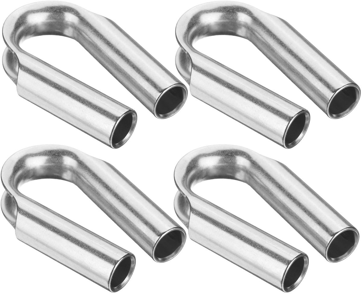 Vingerhoedje voor Draadkabel - 4 Stuks 12 mm - Zilver