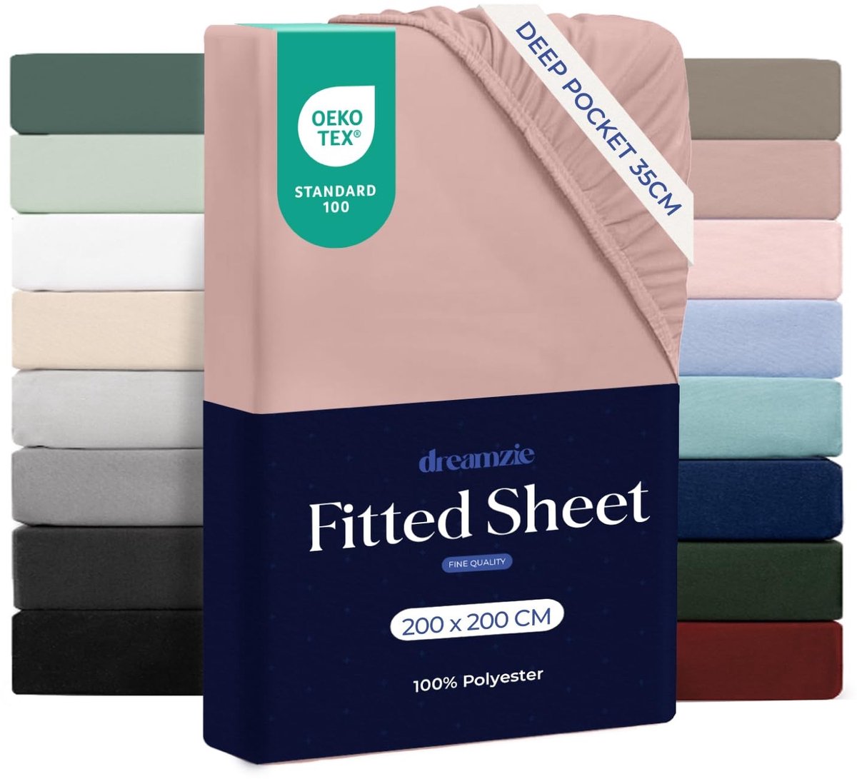 Hoeslaken - Zacht Microfiber - 200 x 200 cm - Oudroze
