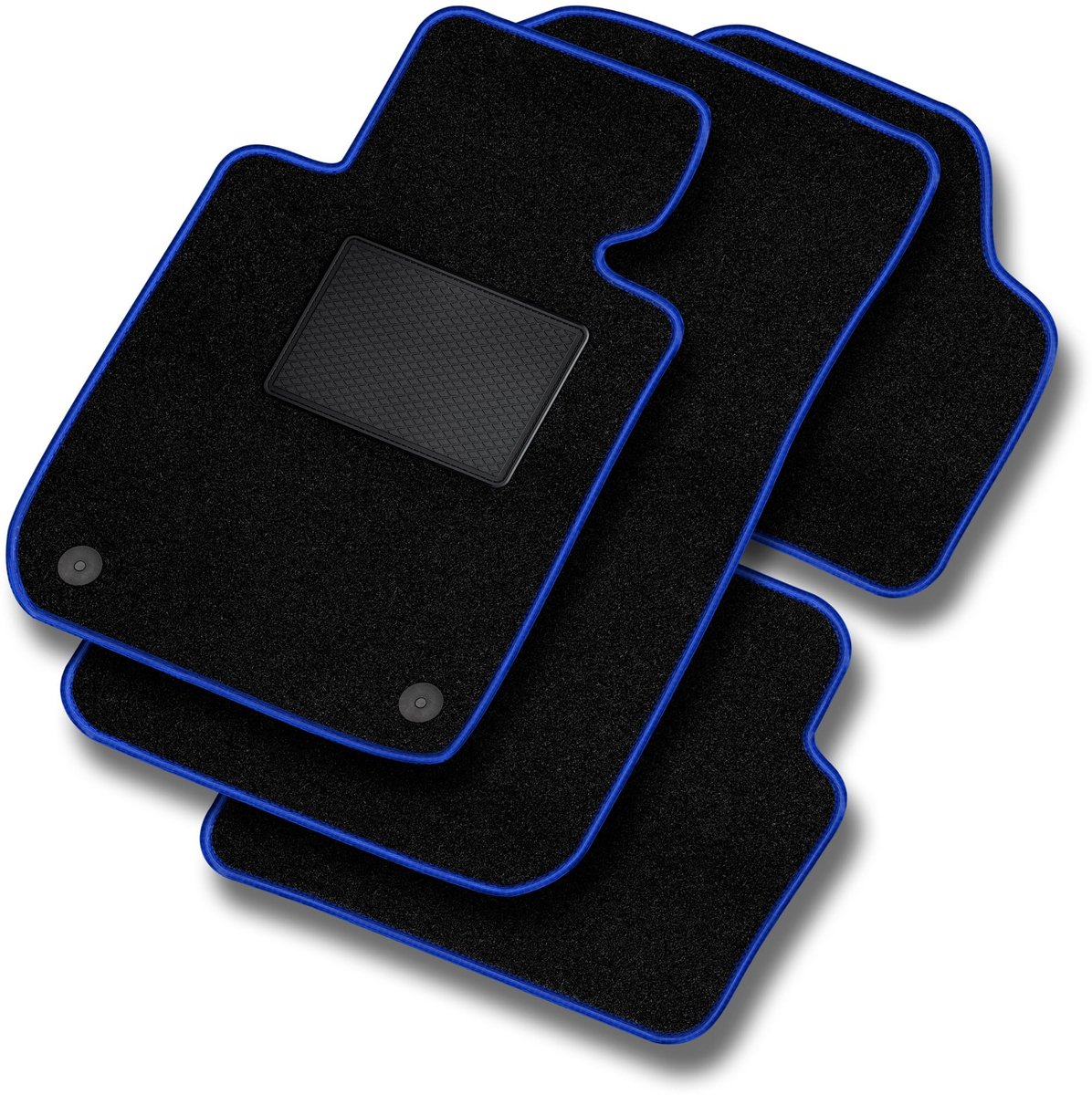 Velours Vloermatten Set - Perfecte Pasvorm voor Ford Fiesta V 2005-2008 - Blauw