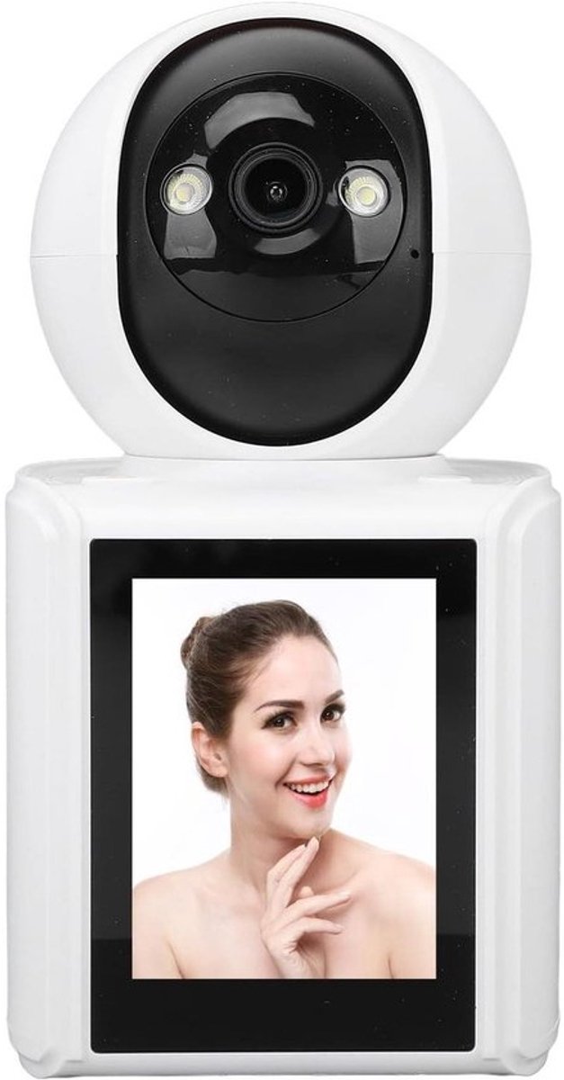 Draadloze Beveiligingscamera - Binnencamera Kinderbewaking - Huisbewaking Communicatie - 28 Inch IPS HD-scherm - 20 x 10 x 10 cm