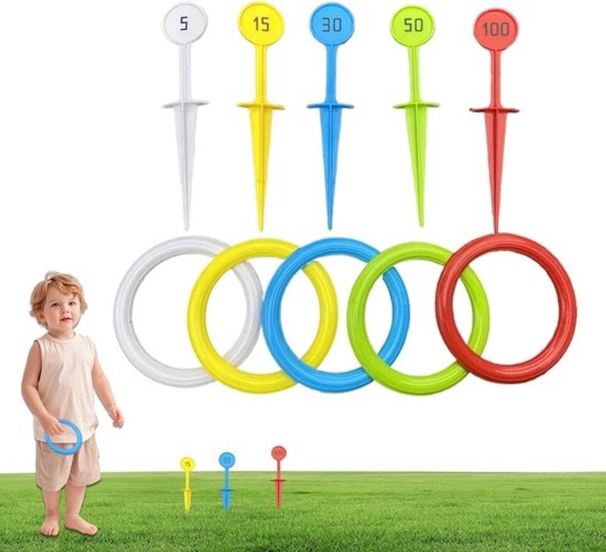 Ringwerpspel - Interactief Werpspel - Familie Buiten - Levendige Betrokkenheid - 1 Set - Kleurrijk