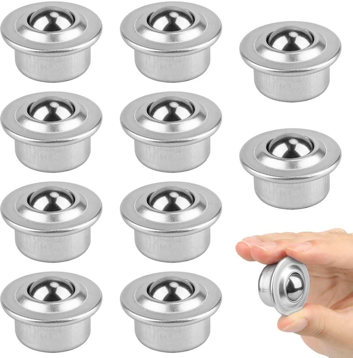 Set van 10 universele meubelwielen met kogellagers voor meubels, bagage en transportrollen
