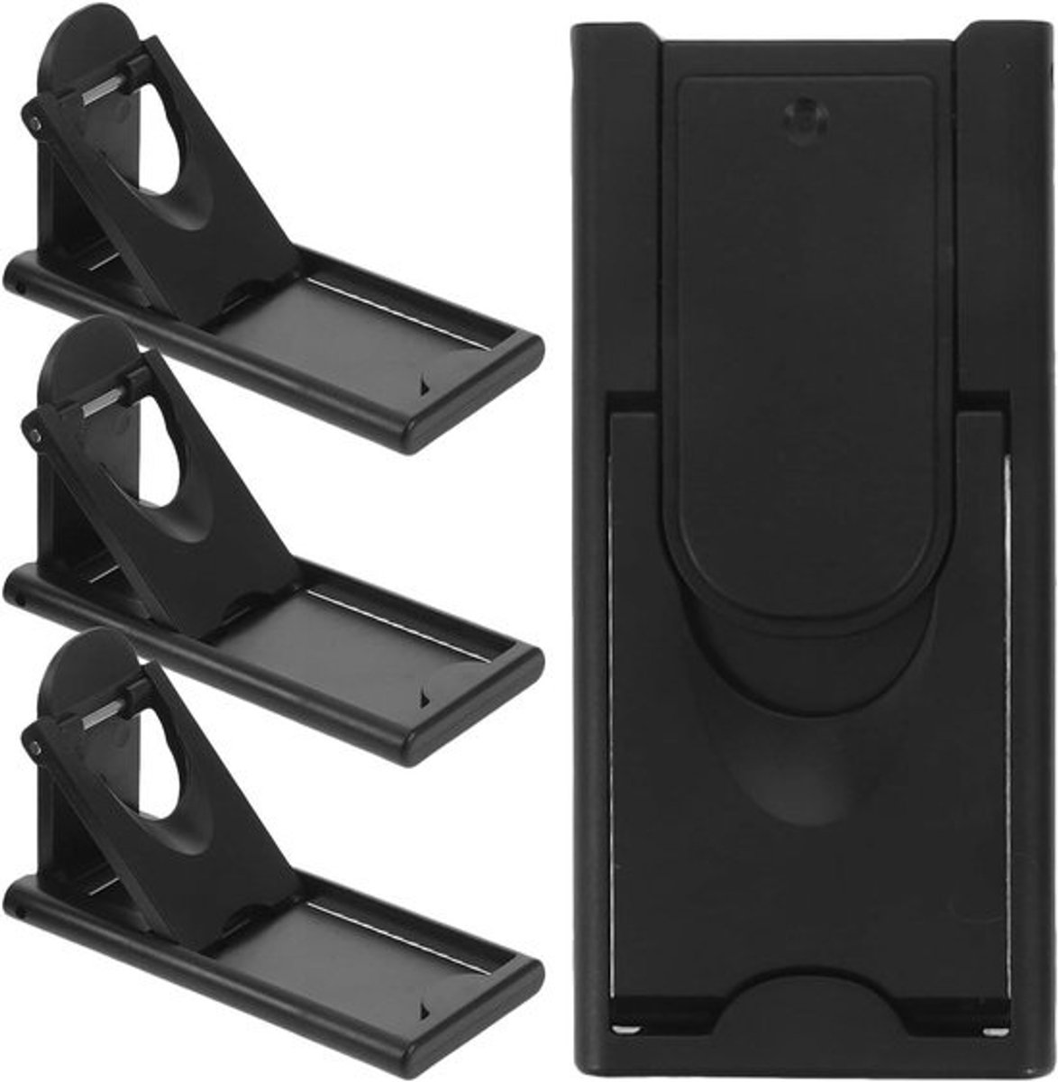 Kinderslot Schuifdeur - Babyveiligheidsslot Deurstopper - Kasten Beveiligen - Duurzame Constructie - 6.80X3.10X0.70CM - Zwart