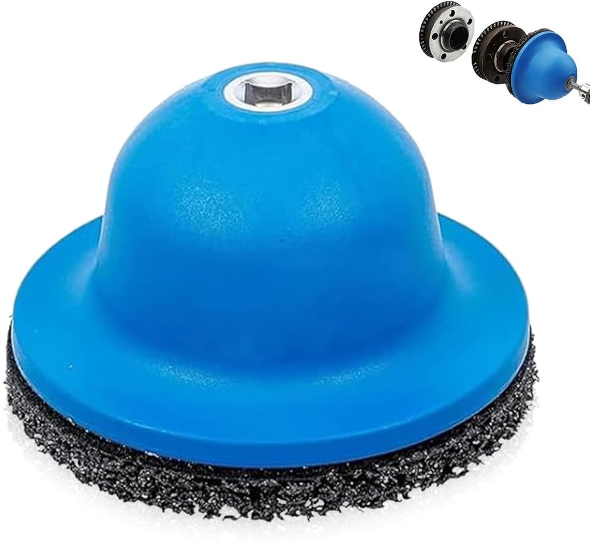 Grinder met Blauwe Balkop voor Carrosserie - 150 mm Pot Grinder voor Schoonmaken en Schuren van Wielen met 1/2 Inch Slagmoersleutel