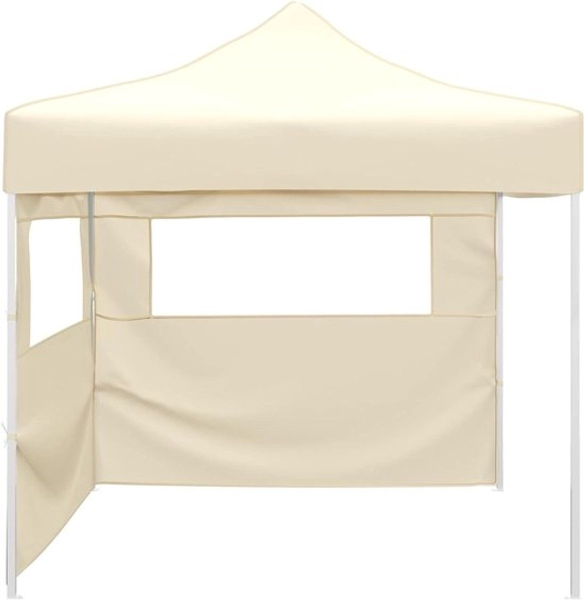 Partytent Opvouwbaar - Feesttent Tuintent - Buitenfeesten Organiseren - Pop-up Systeem - 291 x 291 x 315 cm - Crème