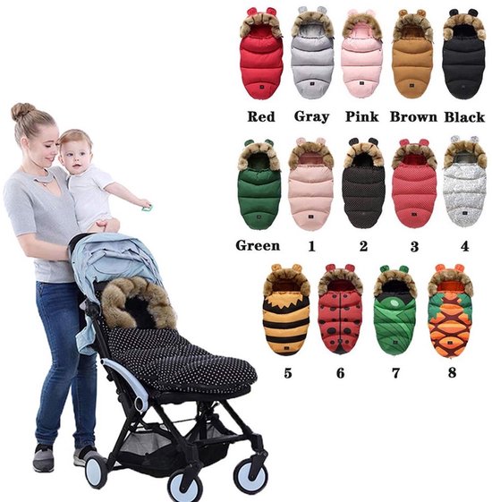 Voetenzak voor Autstoel & Kinderwagen-buggy-voor Maxi Cosi-Buitenwaterdicht en winddicht-Footmuff-Polyester-blauw — afbeelding 4