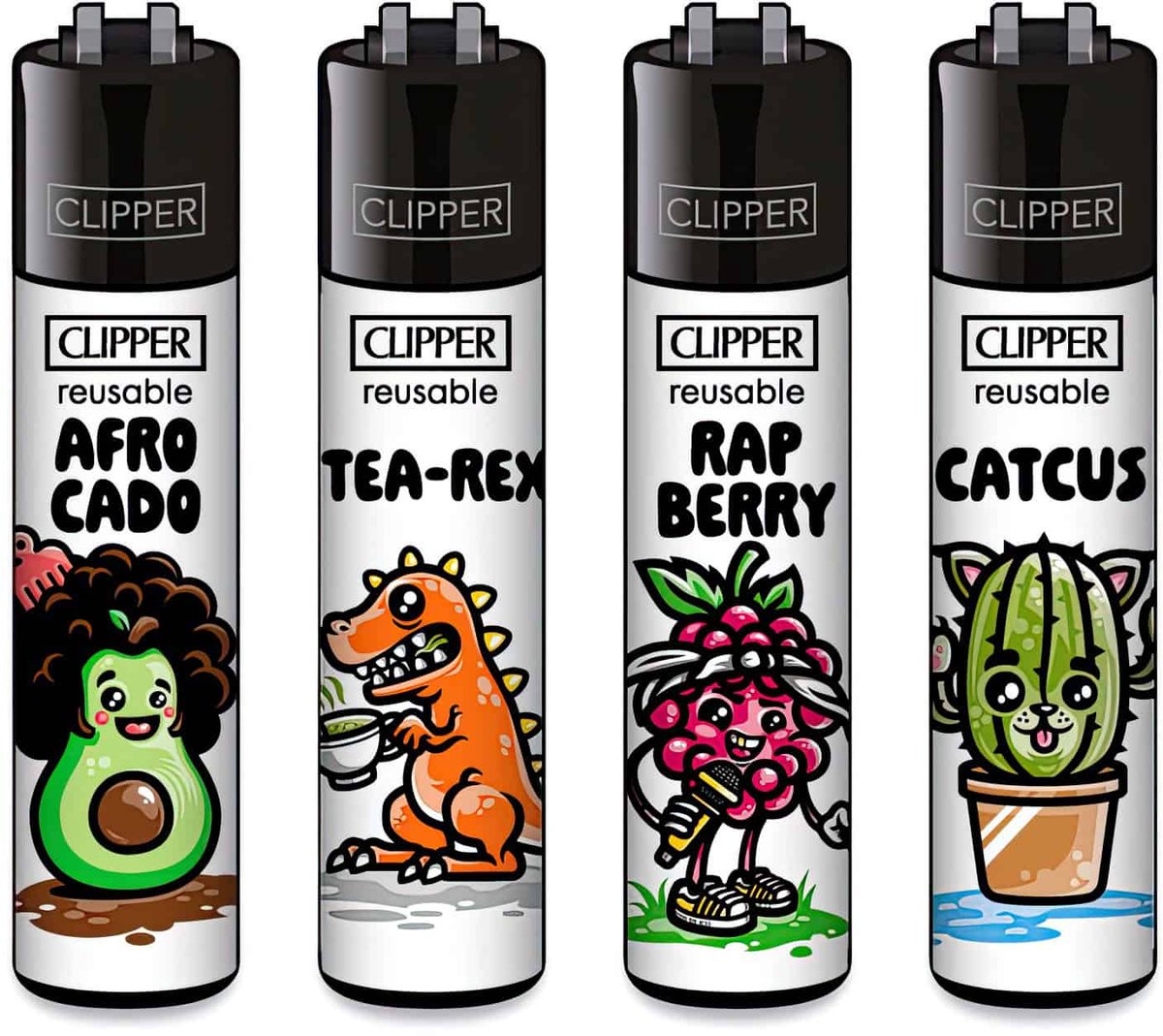 Clipper Classic Large Aanstekers "Cute Slogan" (4 Stuks)