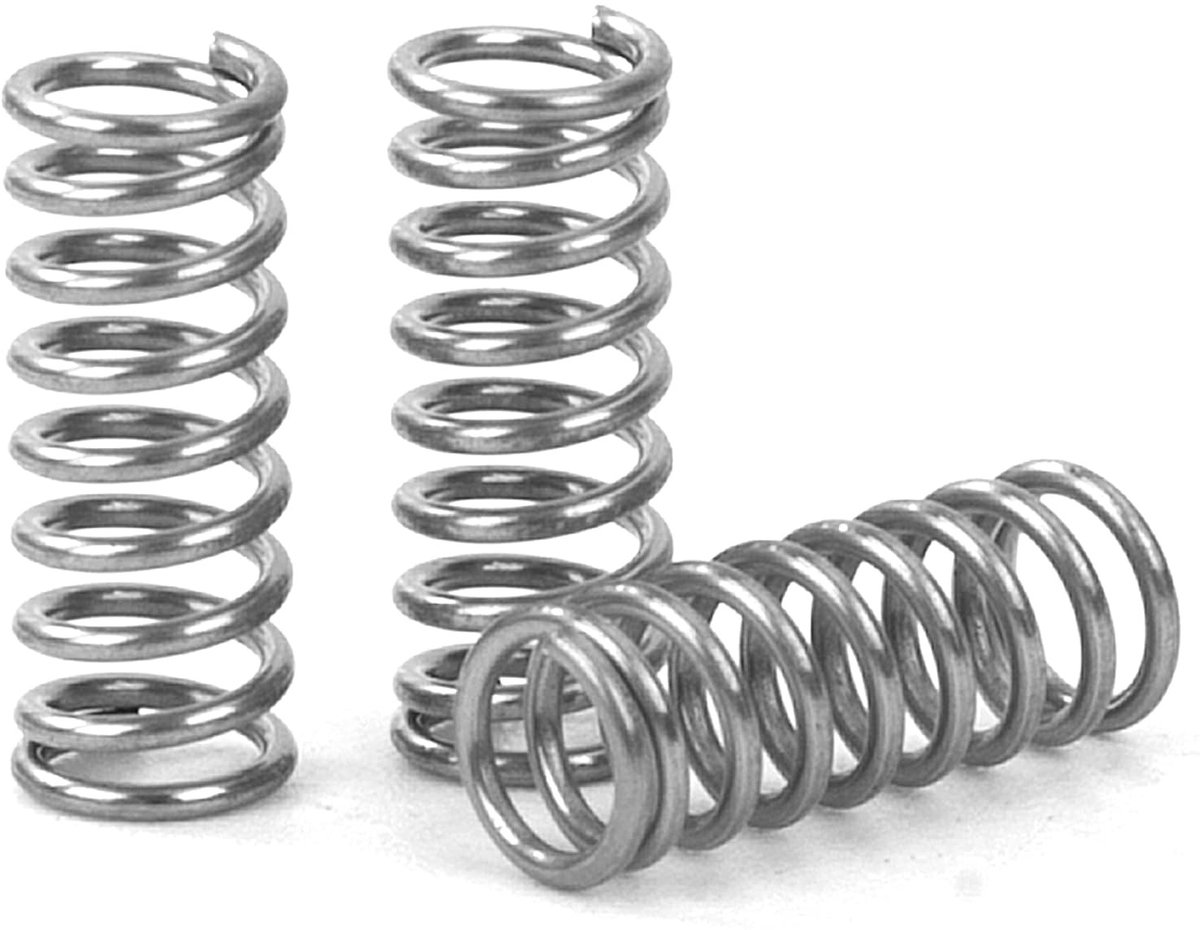 Compressieveren van RVS, 10 mm, Draaddiameter 0,5 mm, Buitendiameter 4 mm, Veerkracht 0,7 kg, Verpakking van 20 stuks, Ideaal voor mechanische toepassingen en hobbyprojecten