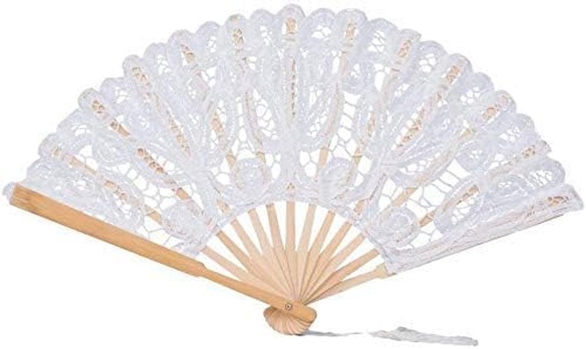 Vouwbare Handventilator - Vintage Design - Wit