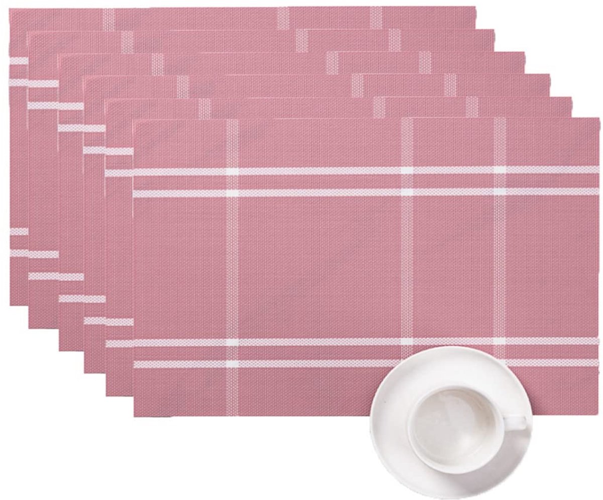 Hittebestendige Barmat - PVC 40x40cm Set van 6 Roze