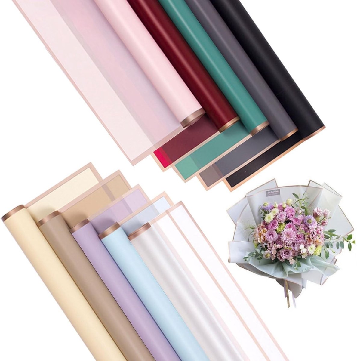 Cadeaupapier met Verse Bloemen - Vel