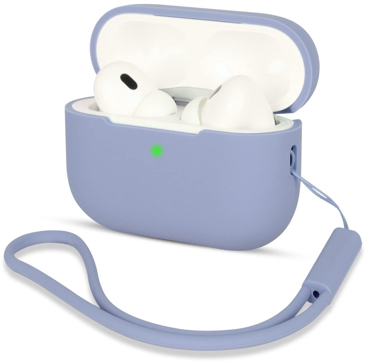Silicone Hoes voor AirPods Pro 2 - Schokbestendig en Antislip - Grijs Blauw