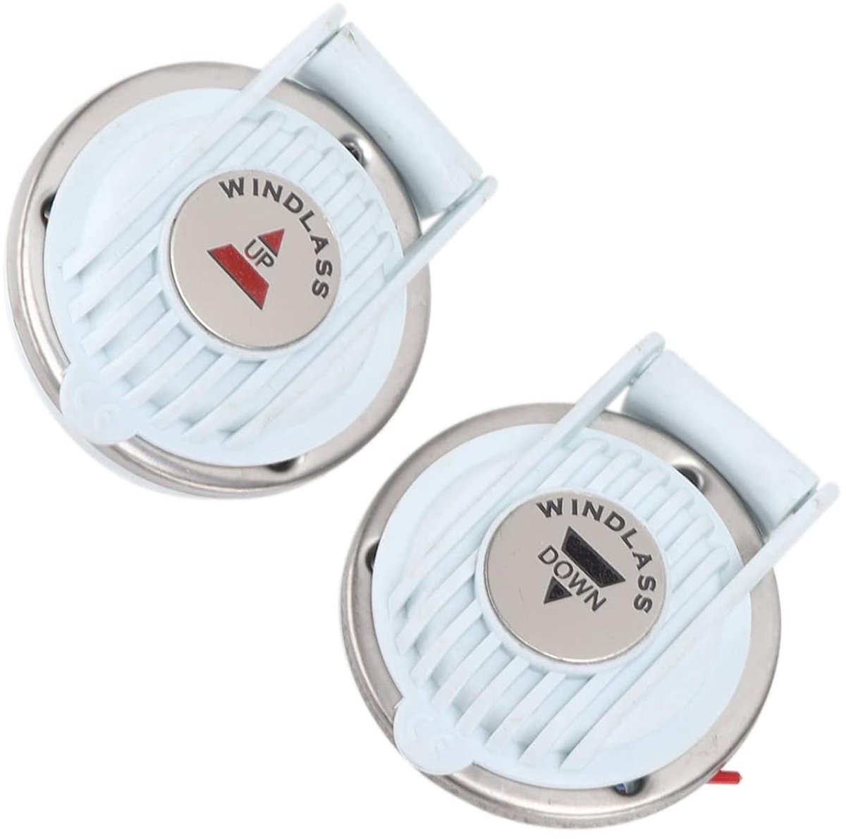 Handsfree Voetenschakelaar voor Boot - 2 Stuks - Wit Ankerbediening voor DC 12V/24V Systemen met Op- en Neerfunctie en Waterdichte Behuizing