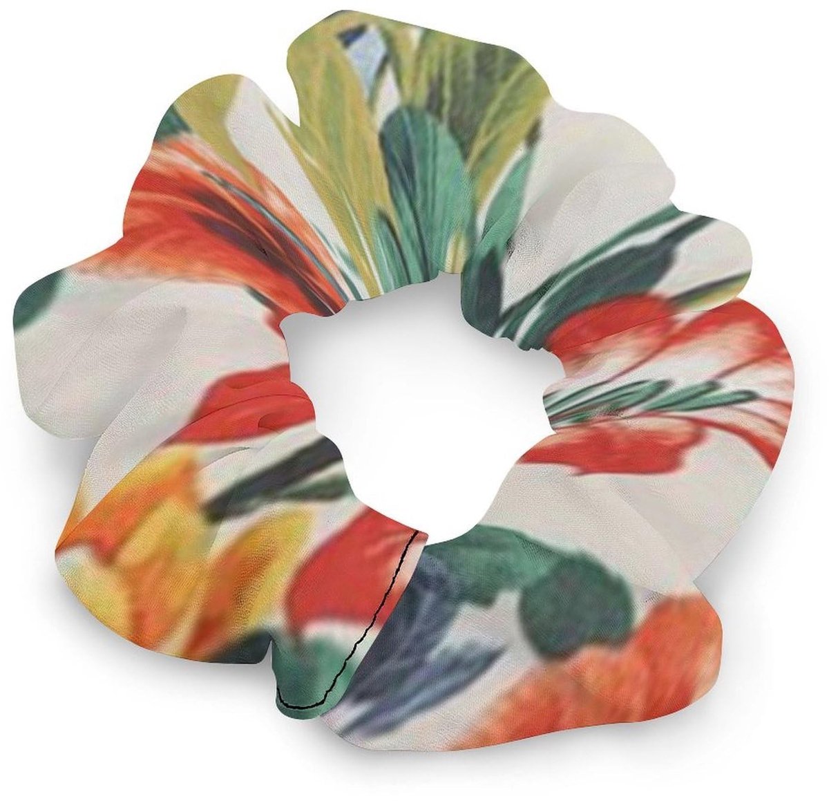 Satijnen Haar Scrunchies - Bloemen Stijl