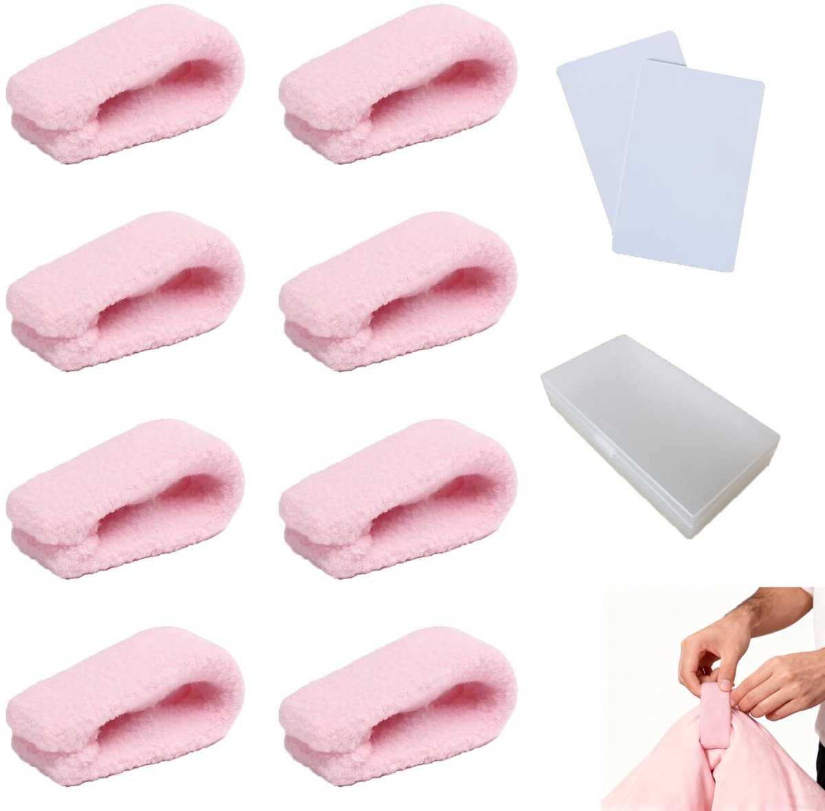 8 Stuks Duvet Clips - Dubbele Antislip Bedclips voor Dekbedden en Gordijnen