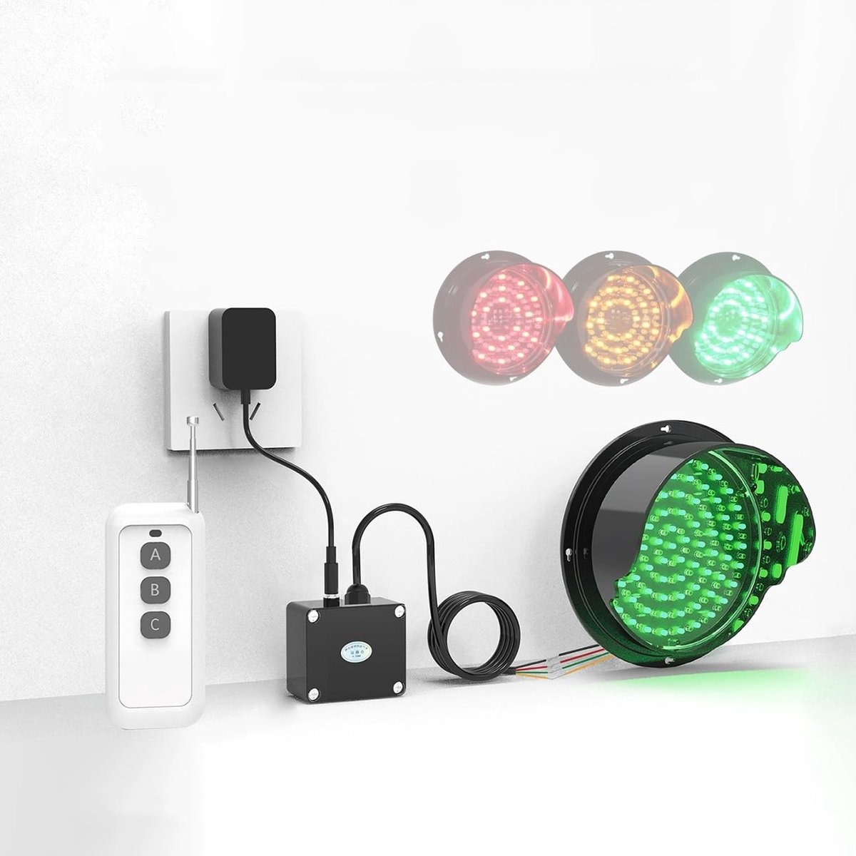 LED Verkeerslicht Indicator met Afstandsbediening - 125 mm