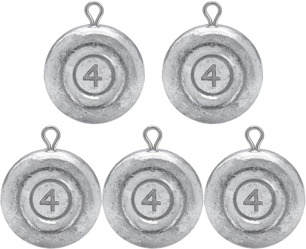 Vissen Munt Sinkers Disc Visgewichten - Assortiment 1 oz tot 4 oz