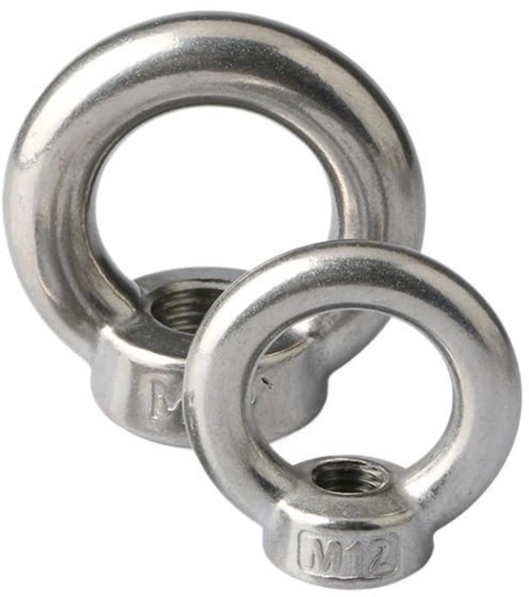 Oogje hefmoer - Roestvrij staal M8 (2 stuks)