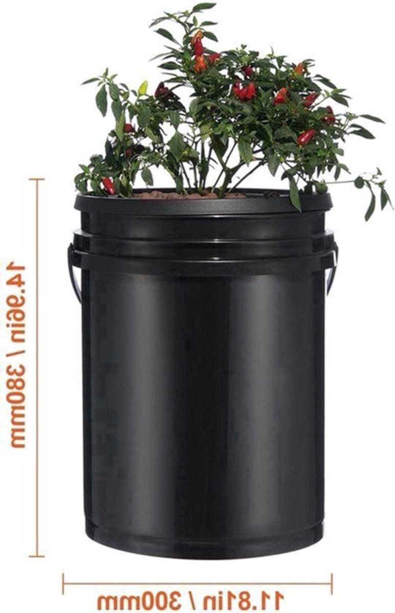 Hydrocultuurset – Hydroponics Systeem – Deep Water Culture – Recirculerend Kweekstation – Indoor Tuinsysteem – 4 Emmers 19 Liter – Automatische Watercirculatie