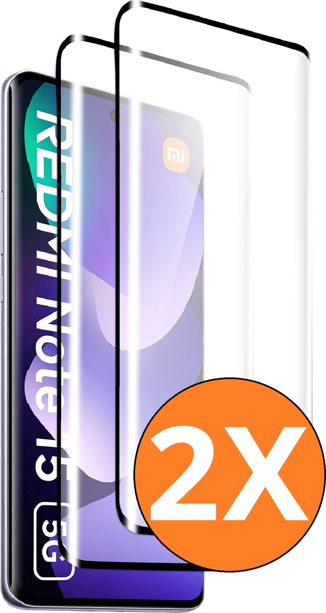 Screenprotector geschikt voor Xiaomi Redmi Note 15 5G/4G / Poco M8 Screenprotector – Full Cover Tempered Glass – Volledige Schermbescherming – Zwart – 2-Pack
