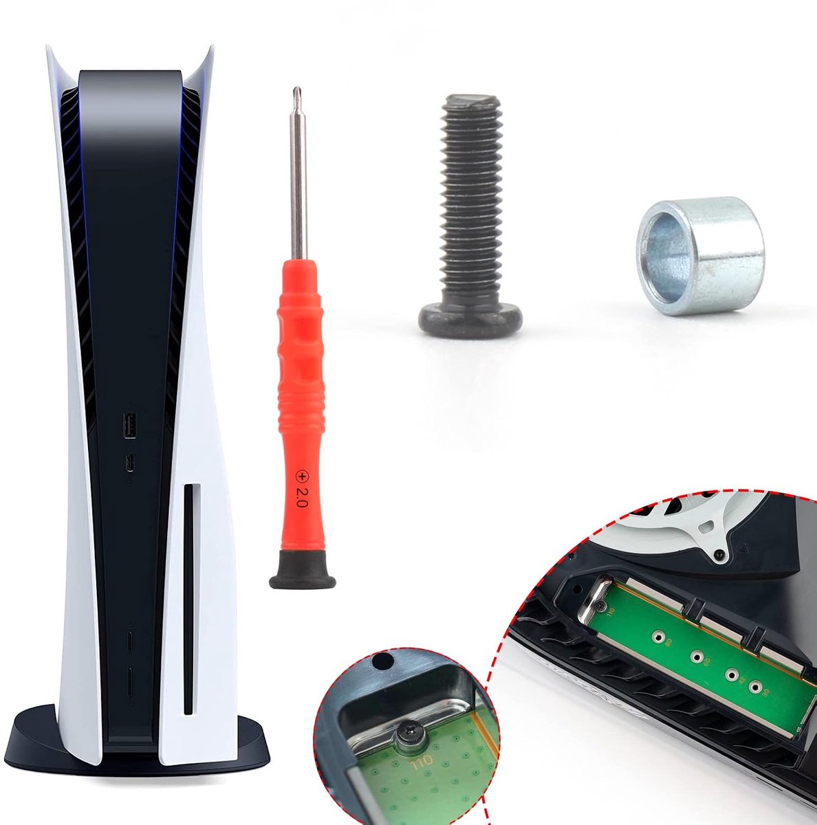 SSD Schroeven met Schroevendraaier - Geschikt voor PS5 - Reparatieset