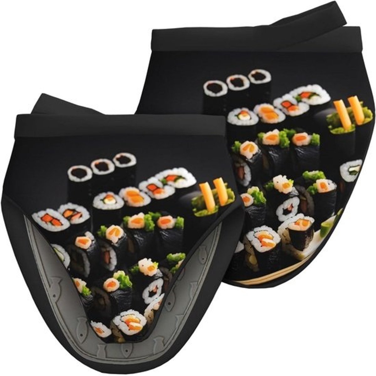 Ovenwanten Siliconen - Mini Ovenhandschoenen Keuken - Hete Pannen Hanteren - Eendenbek Ontwerp - 15.9 cm x 15.9 cm - Zwart