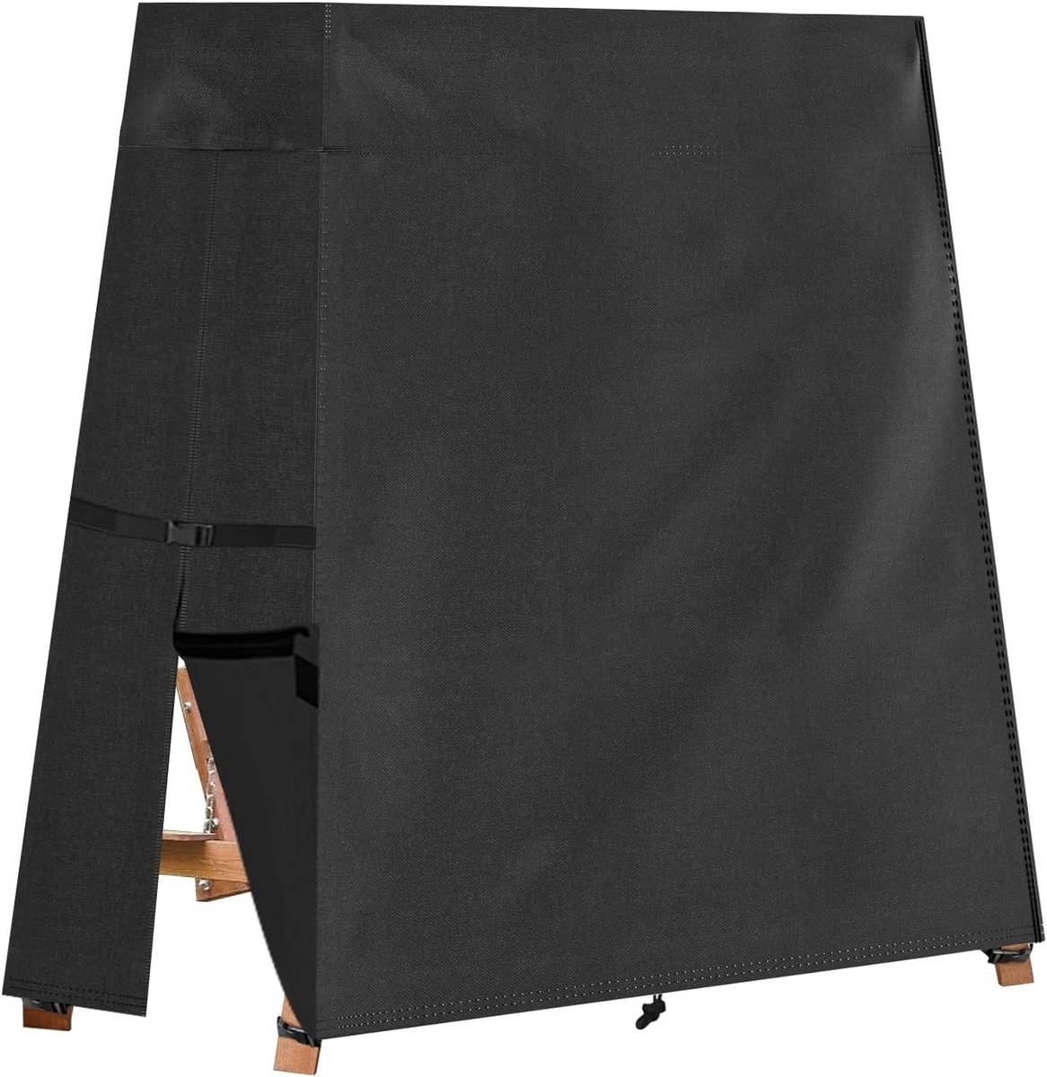 Beschermhoes voor 3-zits schommelbank, waterdicht en scheurvast, ideaal voor buitengebruik, zwart, 212 x 147/25 x 167 cm