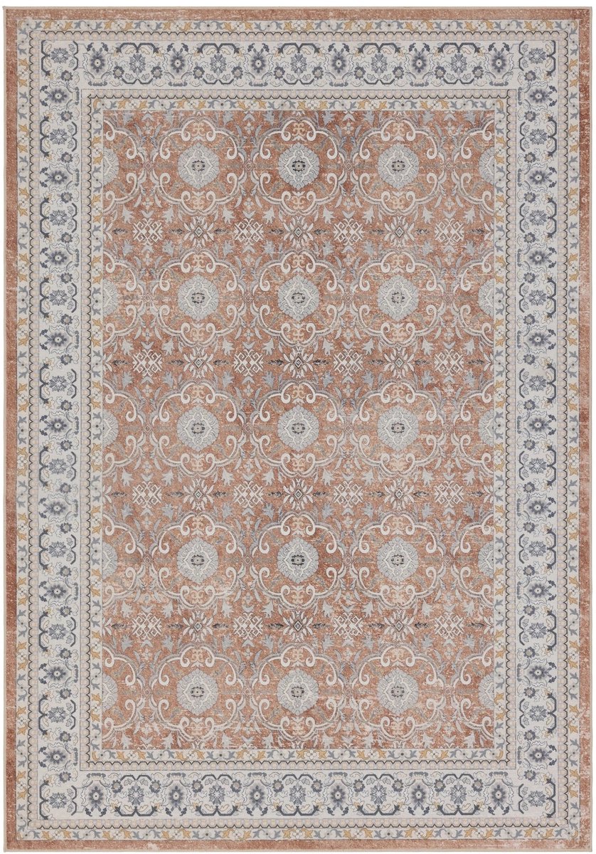 Dutch XXL Vintage Vloerkleed | Tapijt | Inka | Ornamenteel | Terracotta | 200x290 cm