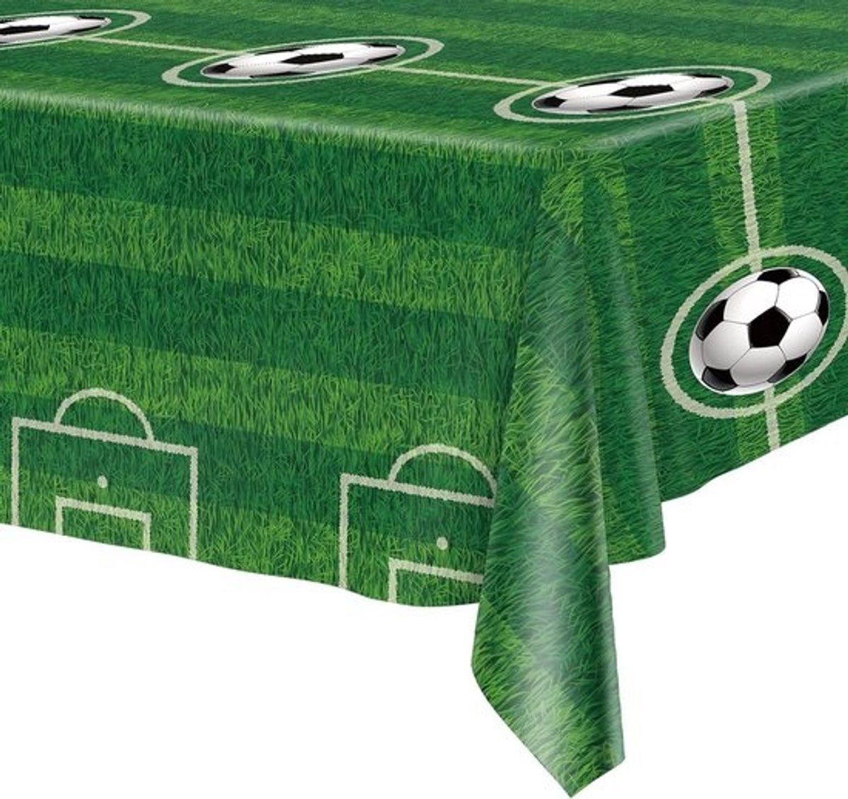 Tafelhoezen Voetbalfeest - Tafelkleden Wegwerp - Feestdecoratie - Voetbal Thema - 137 x 274 cm - Groen