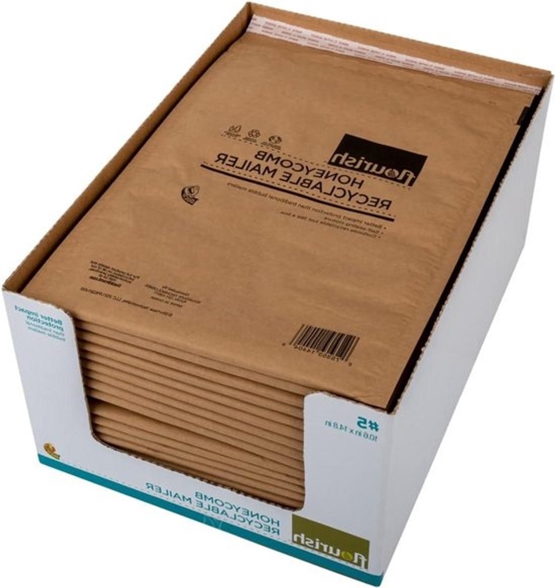 Honingraat Mailers - Verzenddozen Enveloppen - Items Beschermen - 100% Recyclebaar - 28 x 44 cm - Bruin