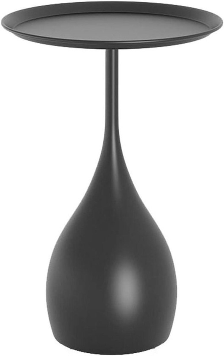 Bijzettafel Rond - Eindtafel Mini Tafel - Decoreren Woonkamer - Afgeronde Randen - 40 x 60 cm - B