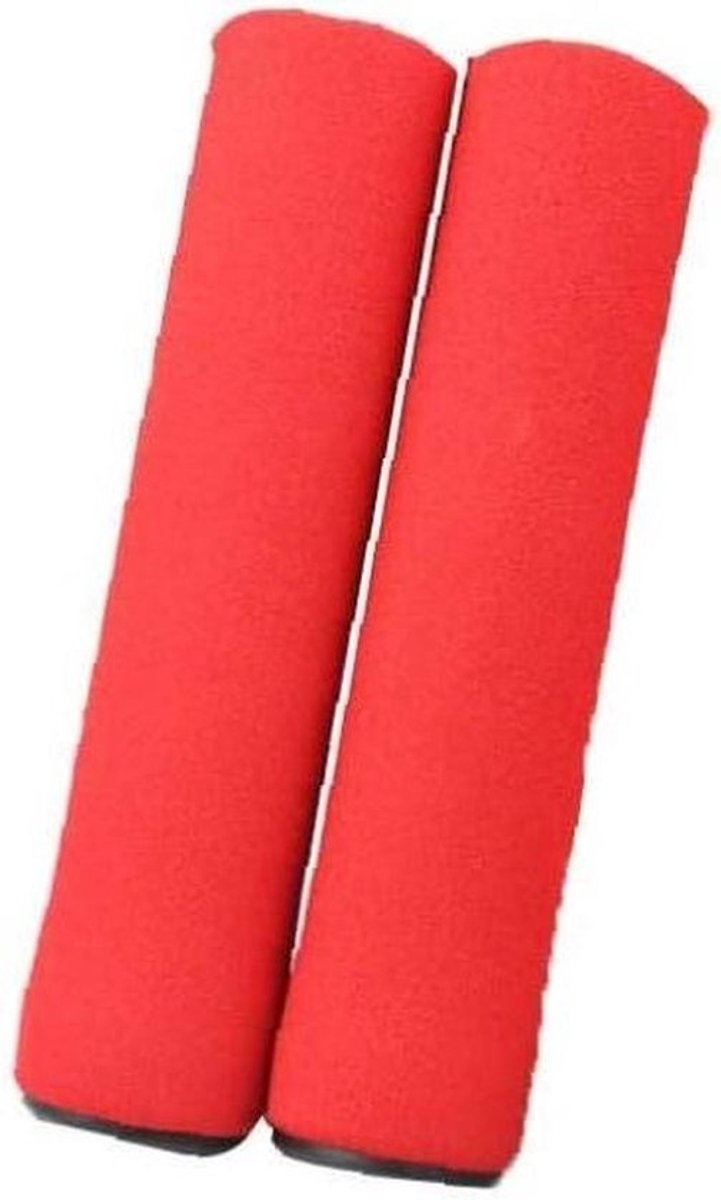 Fiets Stuur Grips - Handvat Covers - Comfortabel Fietsen - Ergonomisch Ontwerp - 125mm Lengte - Rood