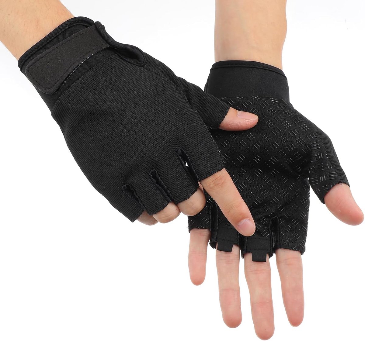 Warmara Handschoenen zonder Vingers - Vingerloze Handschoenen - Handschoenen - Zwart - 15cm x 9cm x 1cm