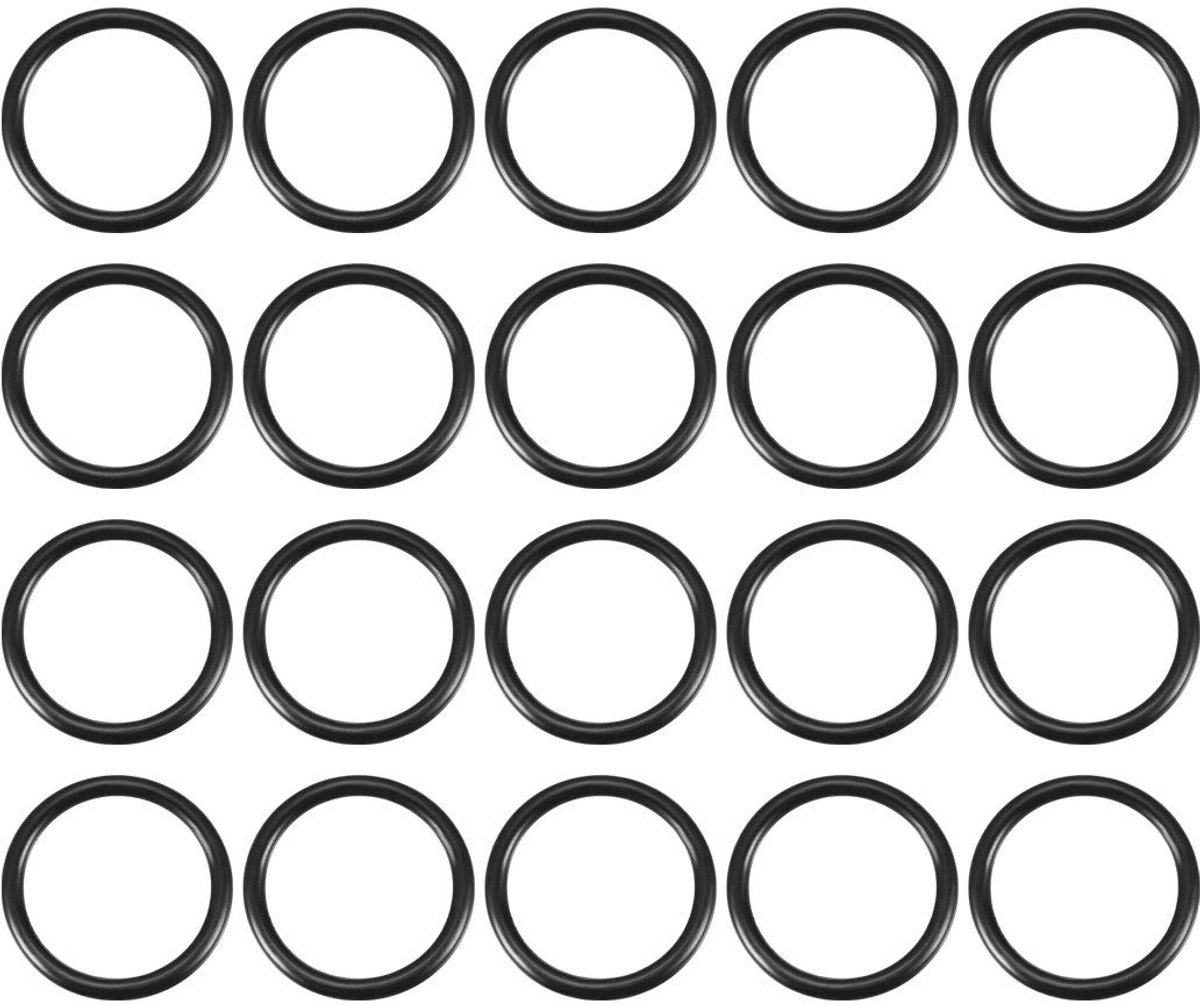 20 Stks 20 mm x 16 mm x 2 mm Zwart Rubber Olie Verzegeld Filter O Ringen Wasmachines