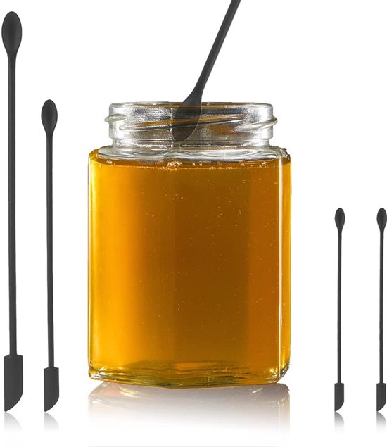 Spatels en Schraper - Siliconen Herbruikbare Kleine Dunne Pot Schraper voor Lotion - Rubberen Make-up Lange Lepel voor Keuken en Voedsel — afbeelding 5