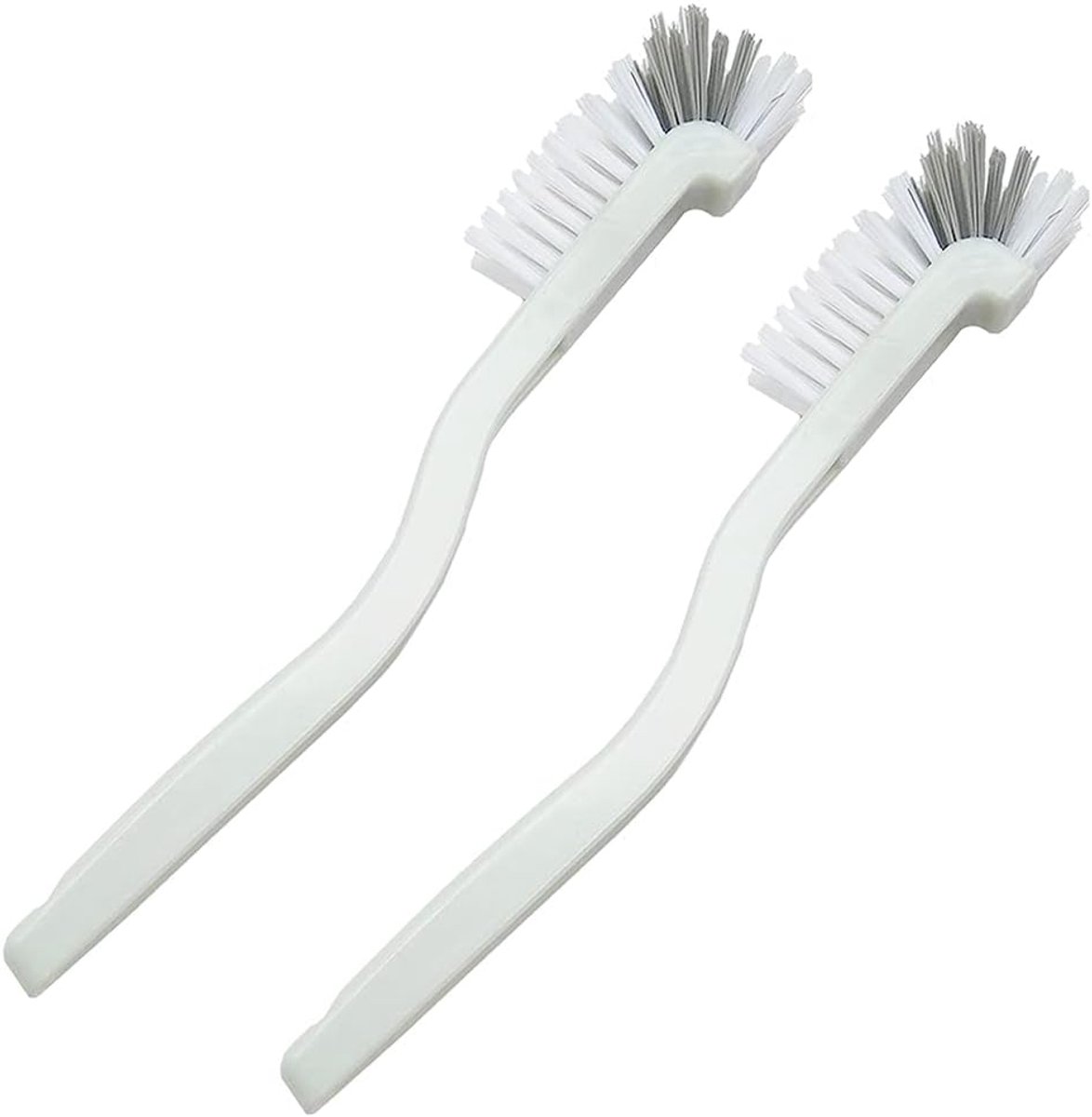 2 Stuks Gebogen Reinigingsborstel, Reinigingsborstel met Lange Handgreep, Borstel voor Kopjes, Flessenreinigingsborstel, Huishoudelijke Schoonmaakborstels