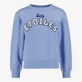 TwoDay meisjes sweater met tekstopdruk blauw - Maat 134/140