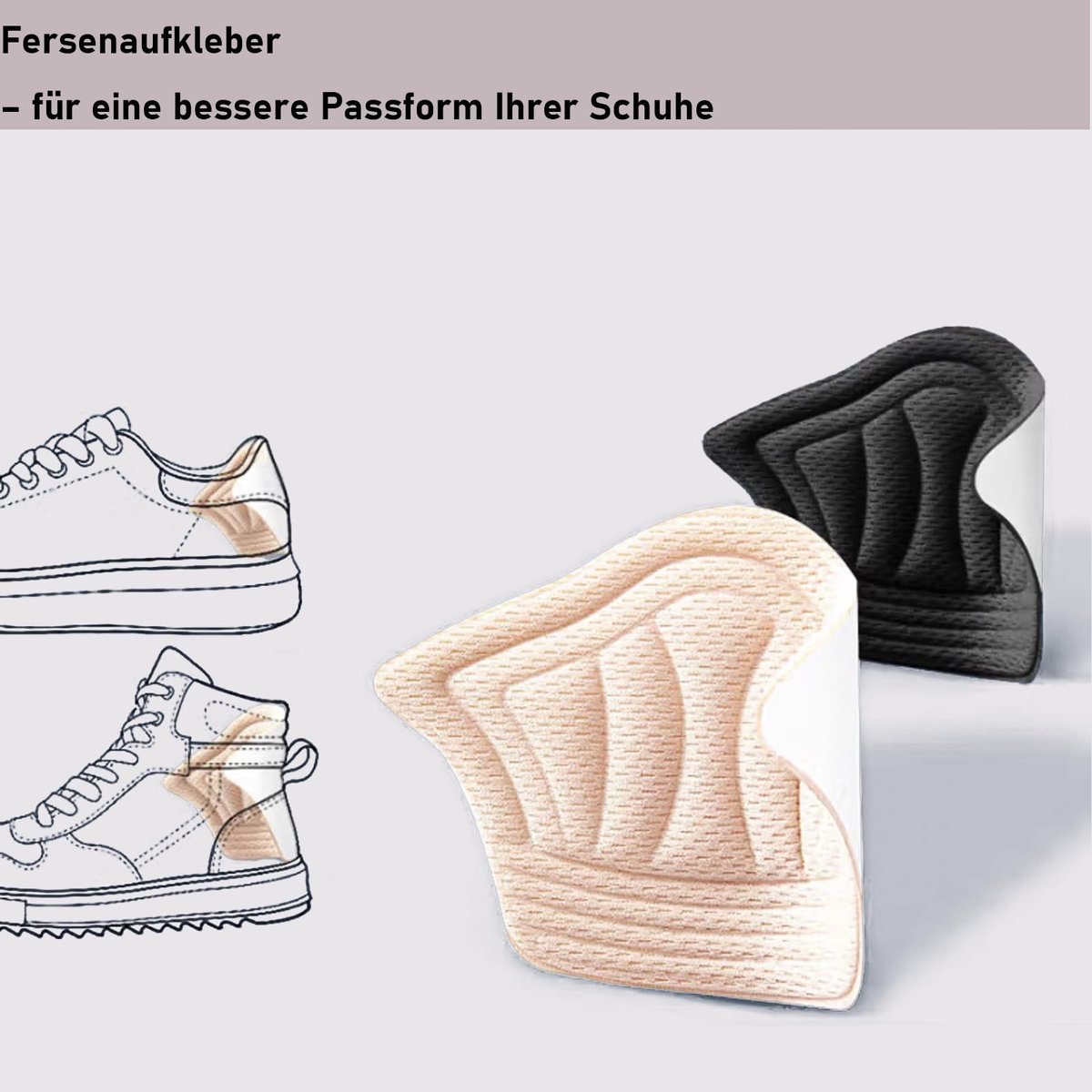 Dailygoods- Hielkussentjes 3 Paar - Schoenhielbescherming - Op Maat te Snijden - Hielbeschermers - Hielreparatieset - Blarenprofylaxe - Schoenhielbeschermers