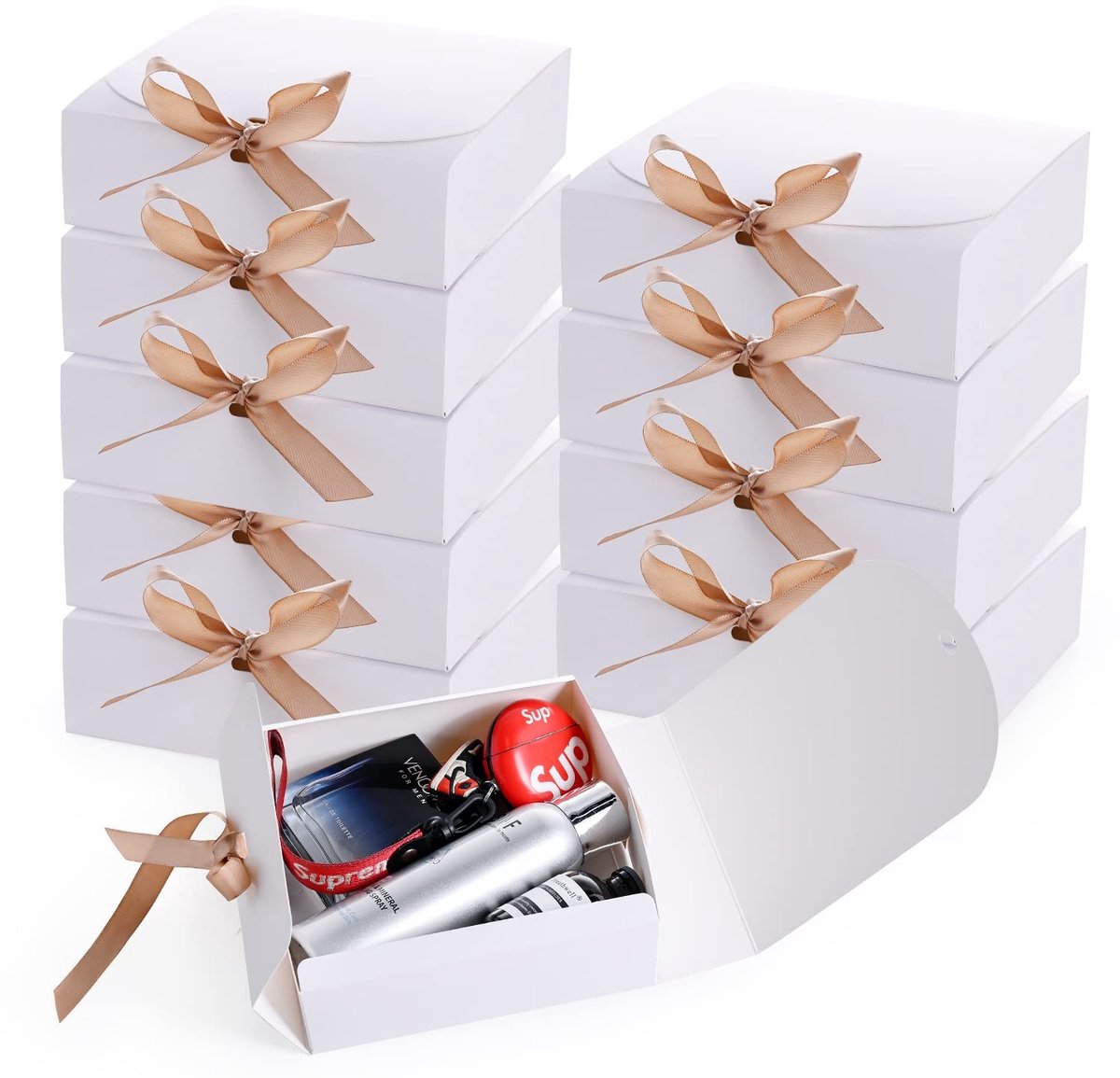 Dailygoods- Geschenkdozen 20 stuks - Geschenkdoos met deksel - Opvouwbare verpakking - Kraftdozen - Cadeauverpakking - Perfect voor feestjes