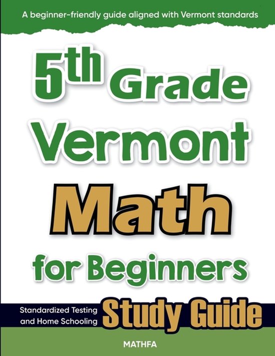 5th Grade Vermont Math for Beginners - cover