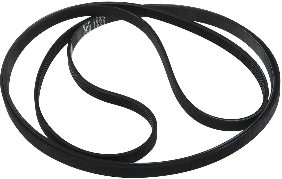 Dailygoods- Trommelriem Rubber - 6PH1952 - V-geribbelde Riem - Compatibel met Bauknecht/Hotpoint/Whirlpool - 6 Ribben - 1952 mm Omtrek - 9,8 mm Breedte - Wasdroger Riem